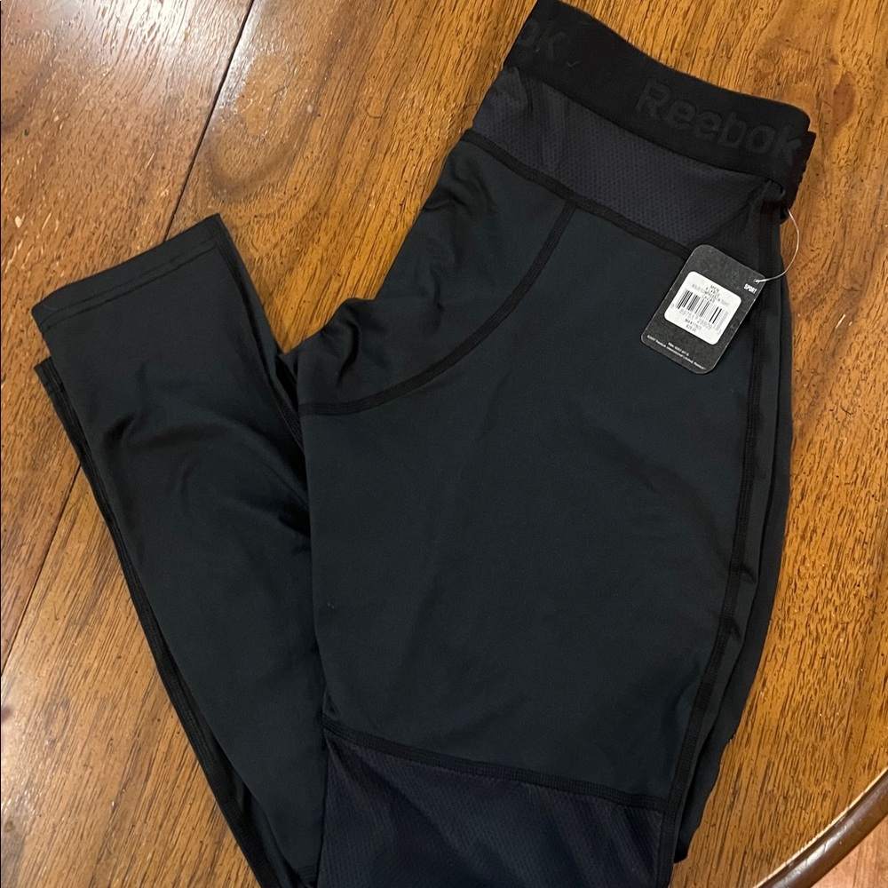 Reebok Men's Black Compression Tight Joggers